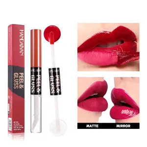 2-in-1 Lip Gloss & Peel-Off Tint Long-Lasting Waterproof Color & Shine All-Day Smudge-Proof Lip Makeup for Day to Night Wear Matte & Mirror Finish