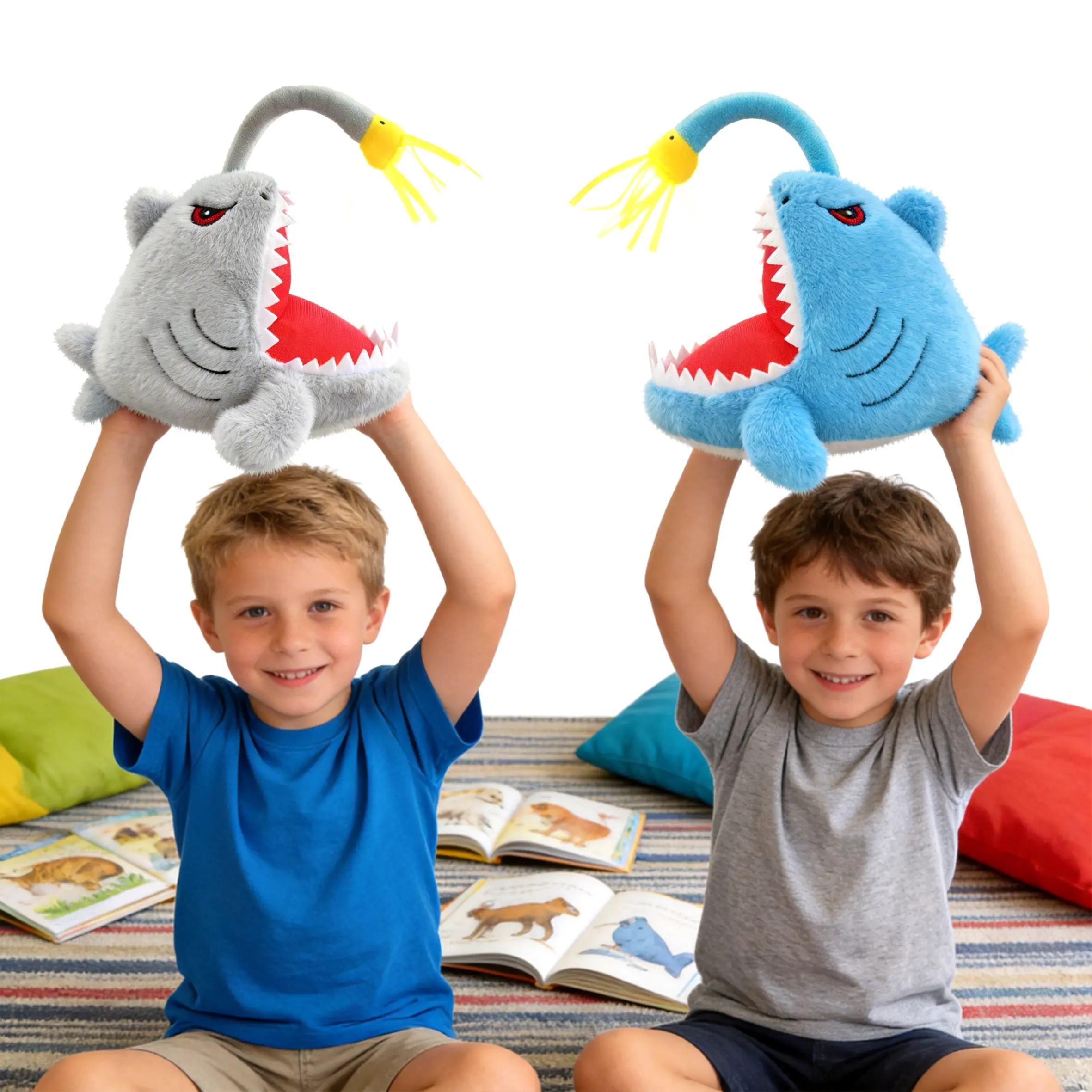Deep-Sea Monster Stuffed Figurine - Lanternfish/Anglerfish/Devilfish Options, Quirky Funny Gifts for Children, Strange Fish Devilfish Doll (Toys & Hobbies, Stuffed Toys Category)