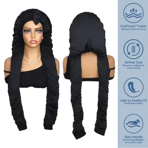 YGwigs 2-in-1 Pantyhose Bonnet for Sleeping | Long Hair & Braids Protection | Breathable, UV Shield & Water-Resistant Sleep Cap