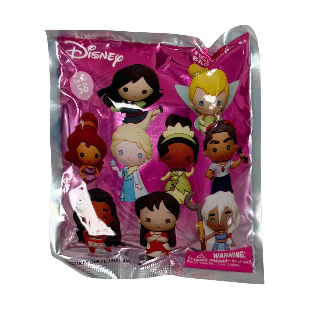 Disney Girls Power 3D Foam Bag Clip Series 58 Blindbags Surprise Set - Random Character Mix Single Figure Surprise Toy Collectible Entertainment Item, Random Surprise Set