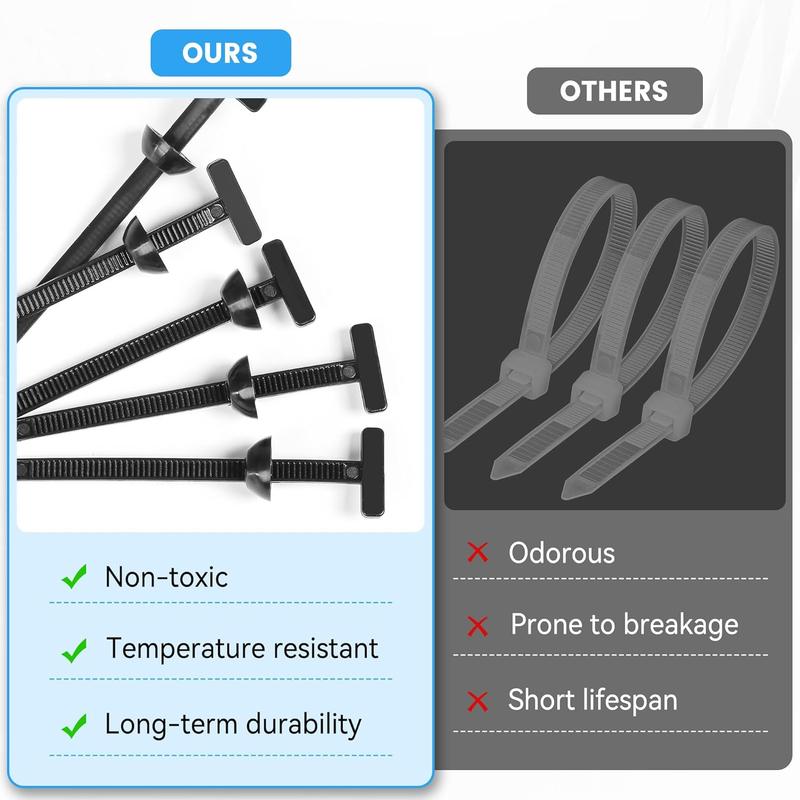 30/50/100 Pcs Nylon Universal Cable Tie Buckle, 2026 New Upgrade Heavy Duty Self-Locking Rivet Zip Ties Holder, Multifunctional Cable Tie Buckle for Car Daily Repair, Home, Office, Workshop
