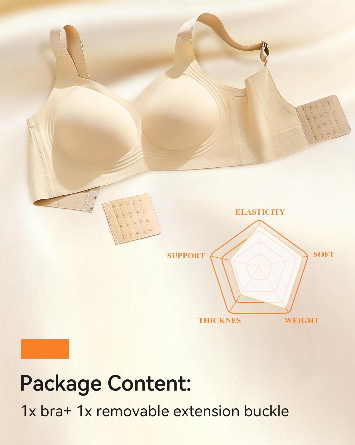 rosyclo Women's Wireless Bra No-Wire Jelly Strip Support & Lift, Plus Size Seamless Daily Bra, Back Smoothing Invisible Underwear M-4XL rosyclo Women's Wireless Bra No-Wire Jelly Strip Support & Lift, Plus Size Seamless Daily Bra, Back Smoothing Invisible Underwear M-4XL