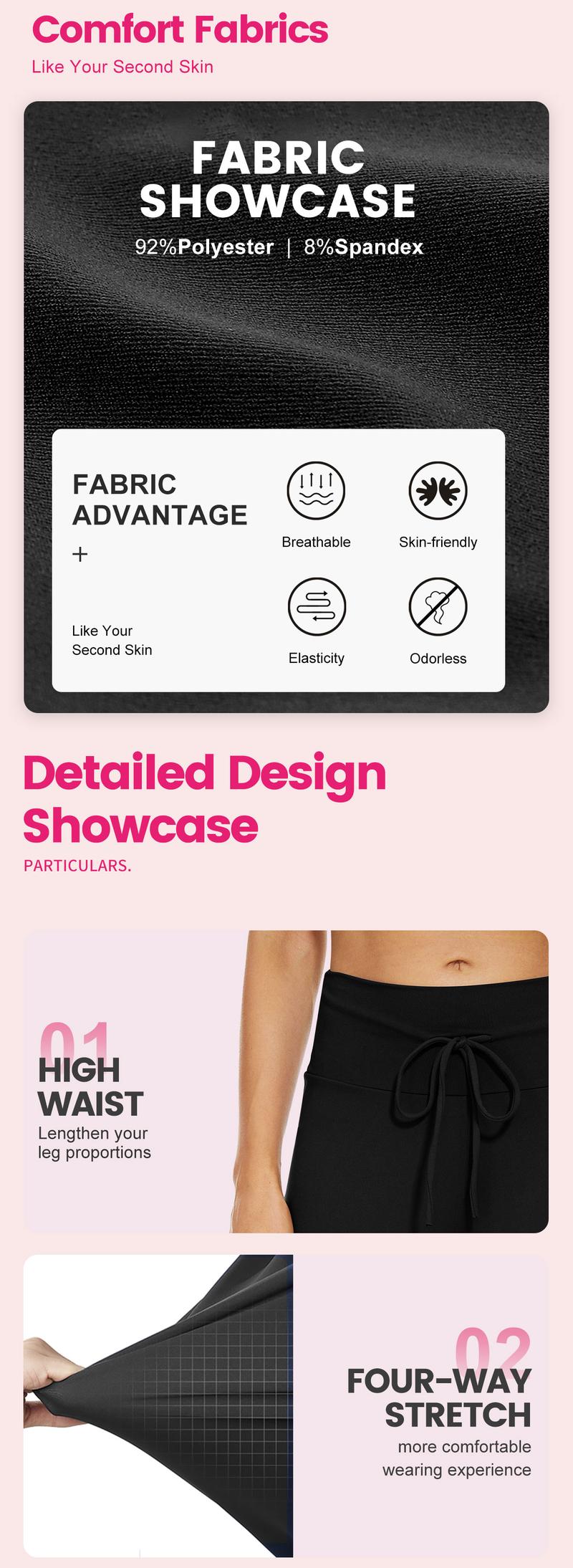 【Plus Size】SHOWITTY 3 Pack Women's Plus Pajama Pants with Pockets, Comfy High Stretch Yoga Pants for Women, Basic Minimalist High Waist breathable leggings