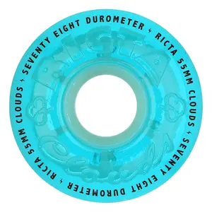 55mm Clouds Blue Glow In The Dark 78a Ricta Skateboard Wheels