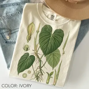 [Sale Up To 50%] Philodendron Shirt Comfort Colors, Vintage Plant Anatomy Shirt, Botanical Shirt, Houseplant Shirt, Indoor Plant Lover Gift, Gift For Him