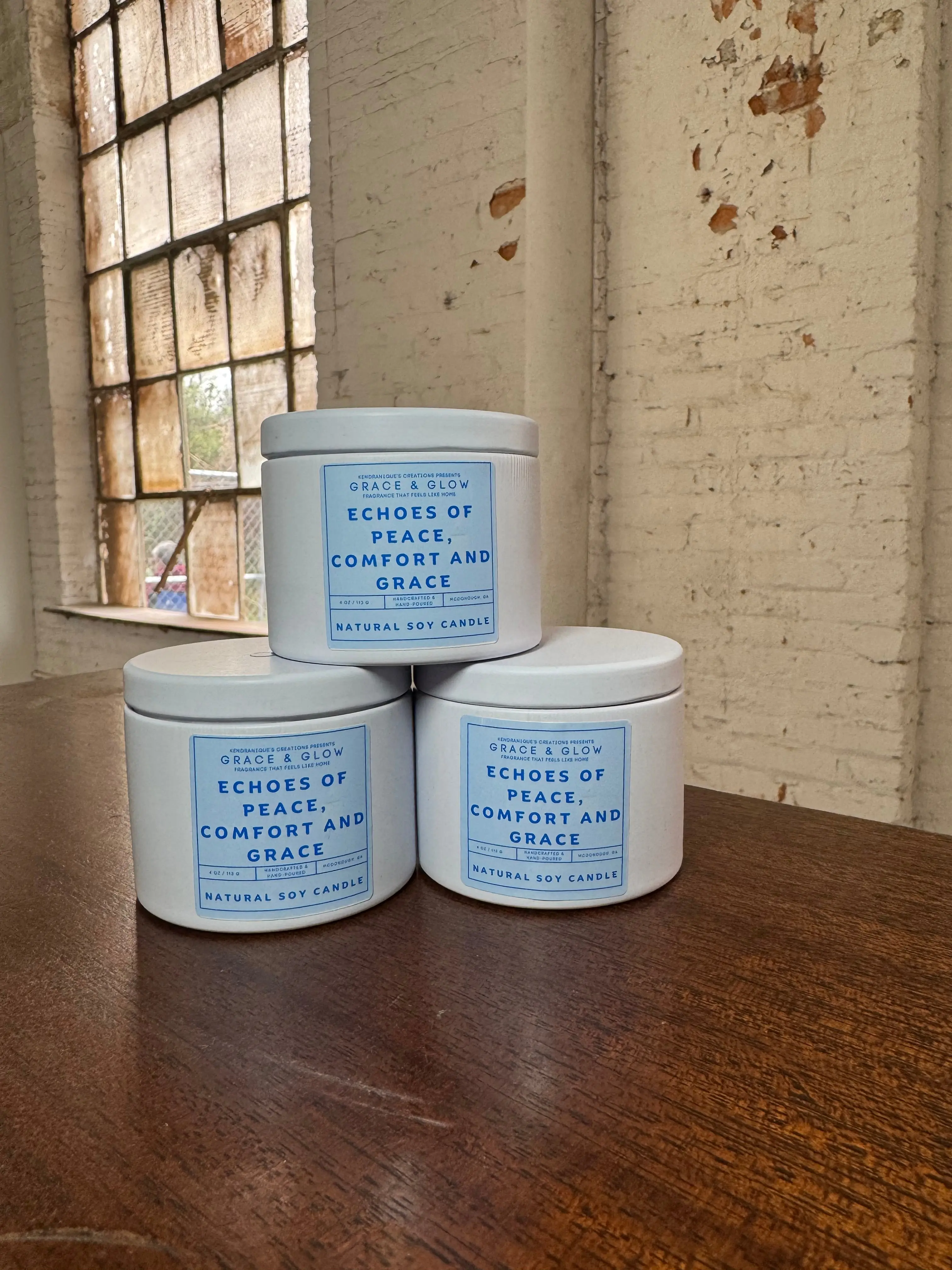Grace & Glow: Core Collection Candle - 4 oz Echoes of Peace, Comfort & Grace