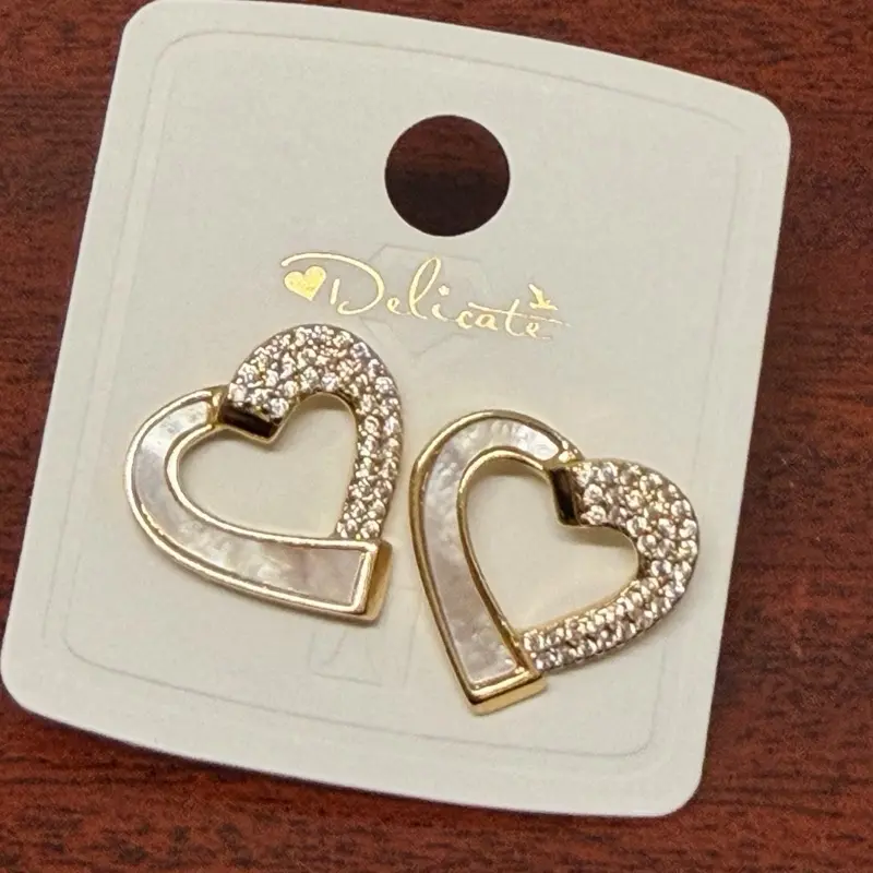 delicate heart stud earrings delicate heart stud earrings