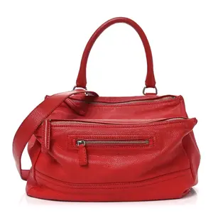 Pre-owned GIVENCHY Leather Shoulder Bags Sugar Goatskin Medium Pandora Red
