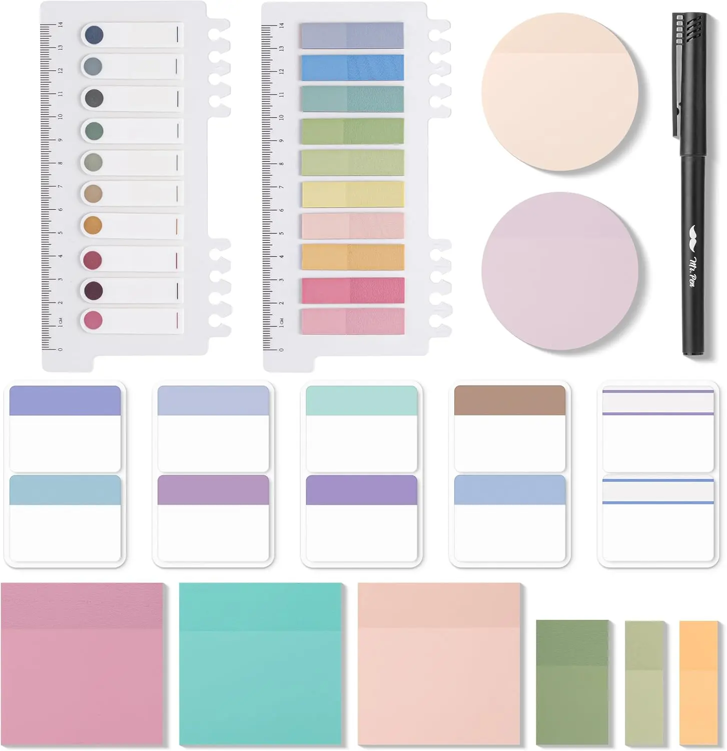 Mr. Pen Transparent Adhesive Sticky Note Set - 1000 Sheets, Colorful, Giftable Office Stationery with Productivity Benefits, Desk Accessories, Office Accessories for Students, School Supplies Haul, College School Supplies