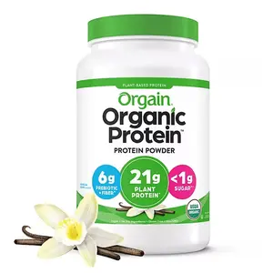 Orgain Organic Protein Powder Vanilla Bean, 21 g Plant Protein, Vegan, 2.7 lbs.