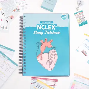 NCLEX Study Planner & Review Guide, NGN Nursing Exam Prep Book with Practice Questions and Study Calendar