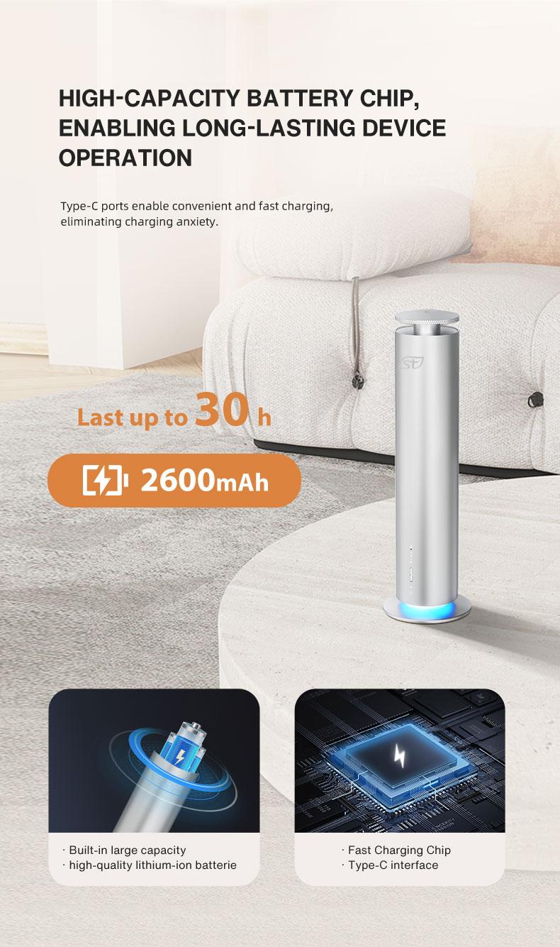 Intelligent Column Aroma Diffuser with Automatic Fragrance Sprayer for Home Bedroom Fresh Air Deodorizing Diffusing Includes 3 Essential Oil Bottles A