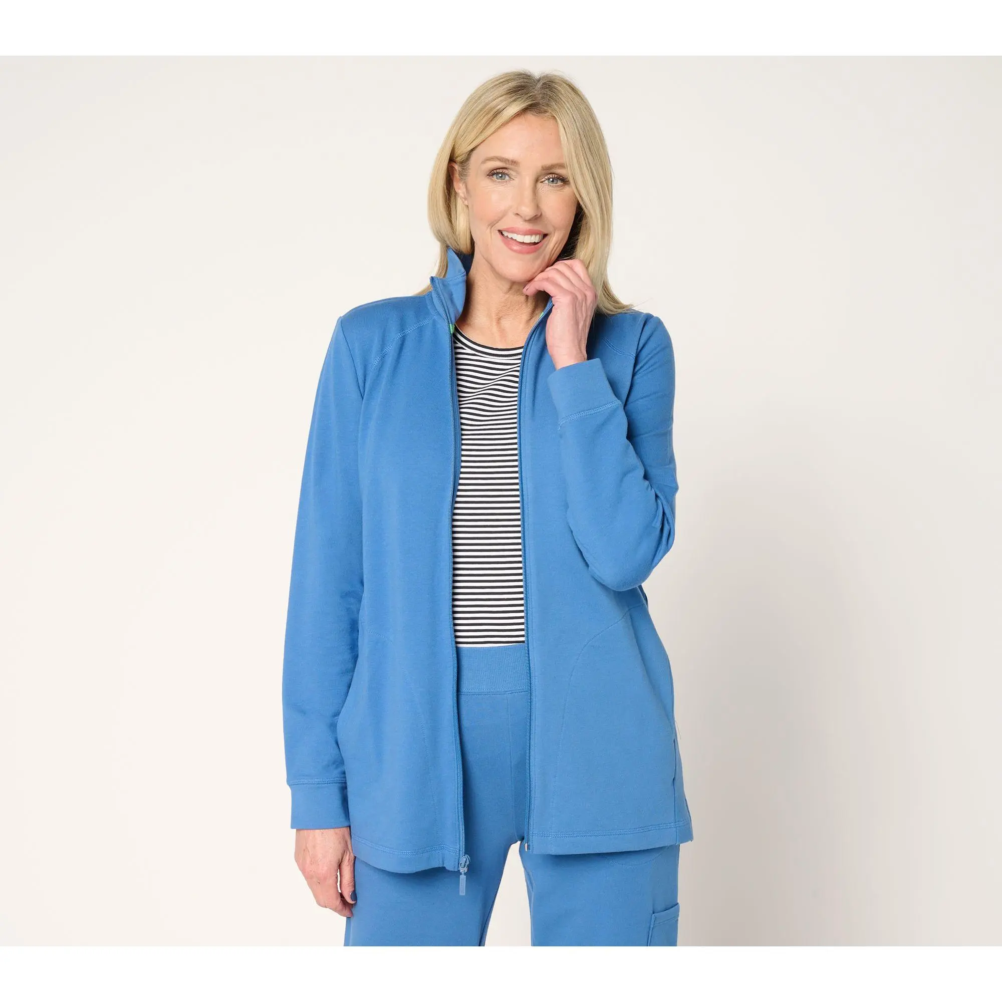 Denim & Co. Active French Terry Zip Front Jacket