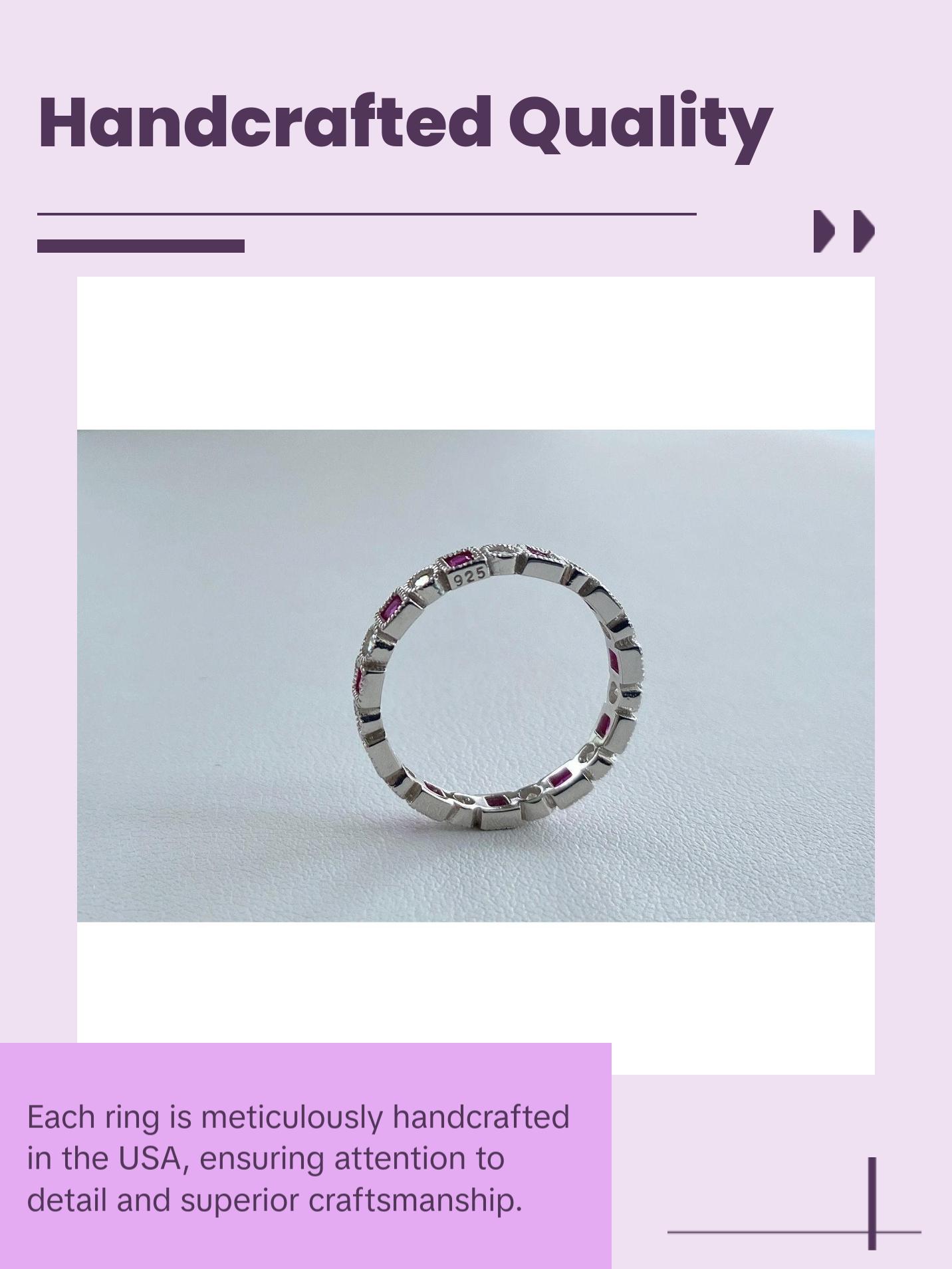 Ruby Eternity Art Deco Band