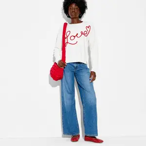 Women's Love Graphic Pullover Sweater