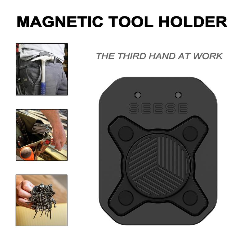 SEESE Magnetic Tool Holder - Clip-On Belt Magnet for Screws, Nails, Hammers, Sockets, Pliers, Screwdrivers, Trowels, Drill Bits & More  Holiday gifts