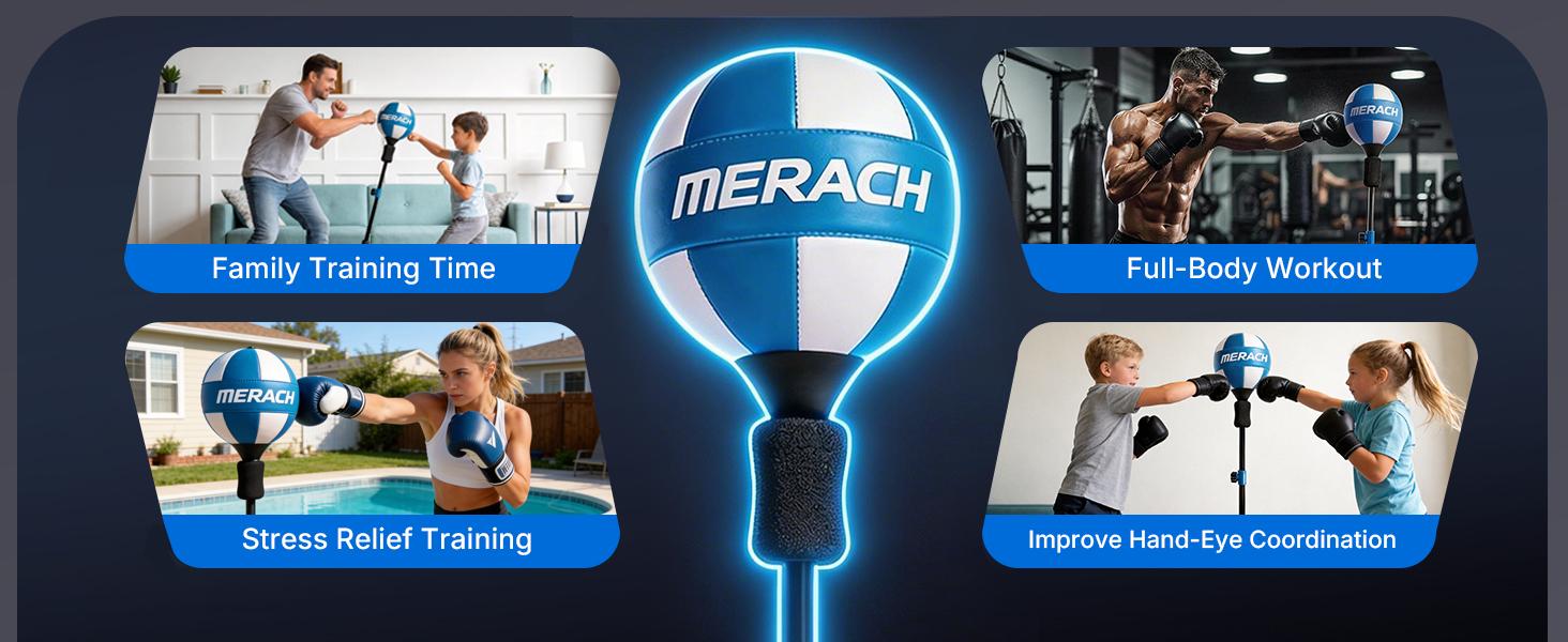 שק אגרוף MERACH נוח להתקנה ולאחסון בבית