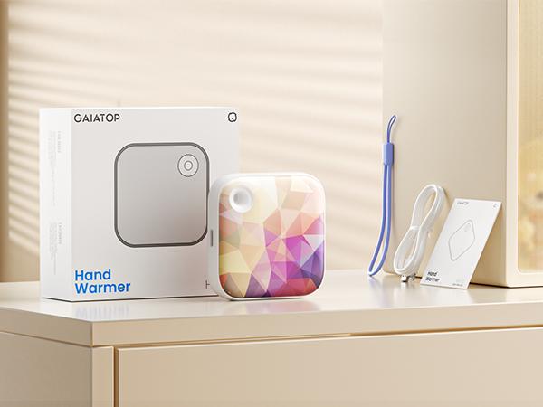 Gaiatop Portable Hand Warmers , Reusable Electric Pocket Heater with Flashlight & Wrist Lanyard, 3-Temp Modes, USB-C Rechargeable , Great for Outdoors, Commuting – Stocking Stuffer for Men Women Convenience Activities Cold Weather   Valentine's Day gift