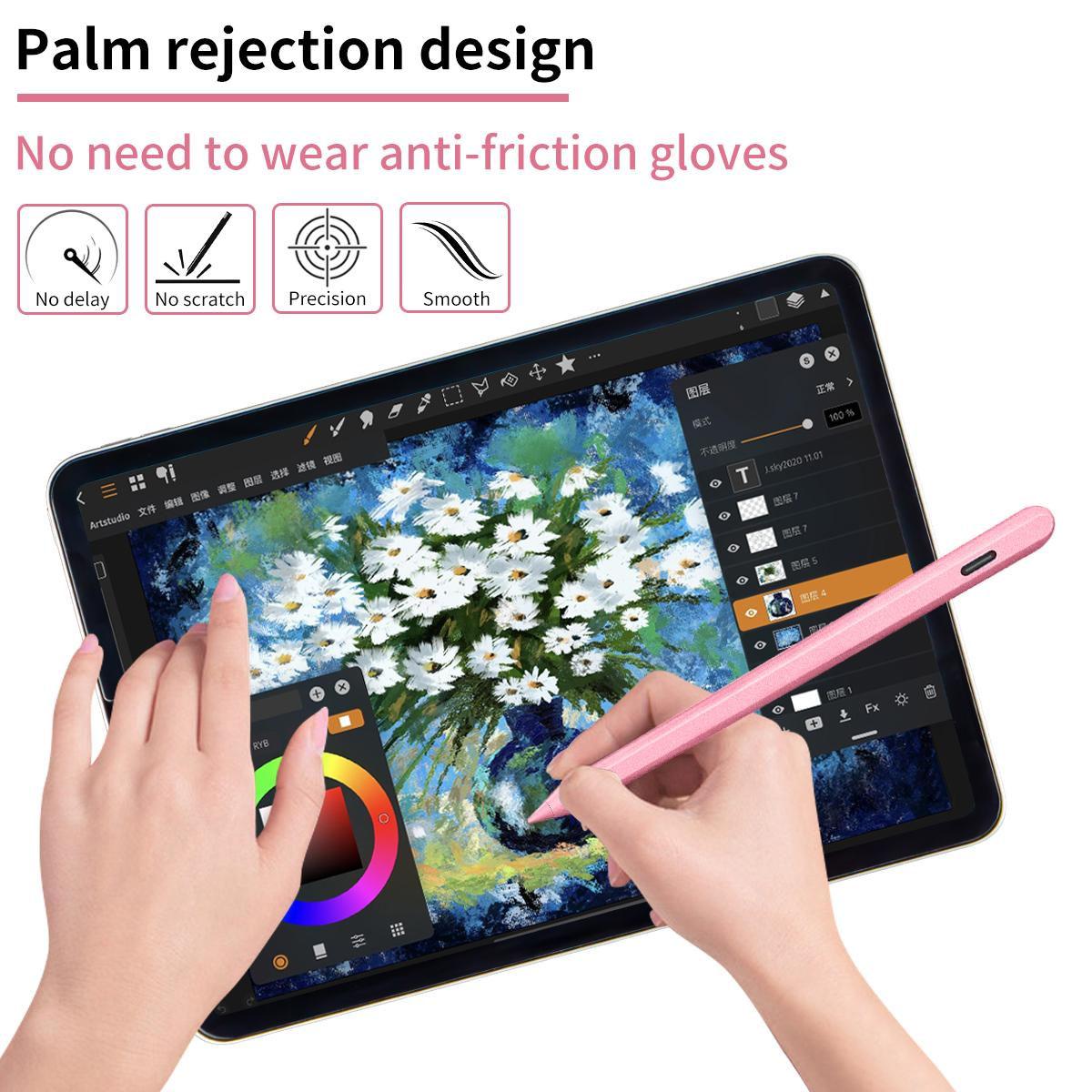 Stylus Pen for iPad Fast Charge with Palm Rejection Tilt Sensitivity Active Touch Screen Pencil Compatible with iPad 6/7/8/9/10 Pro12.9&11 Air3/4/5 Mini5/6 TiktokShopSpringGlowUp