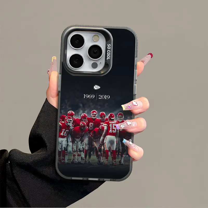 Chiefs Mahomes IPhone 17 Promax Phone Case Anti Drop Case Suitable For IPhone 16 15 14 13 12 11 Xs Plus Samsung S25 S24 S23 S22 Ultra FE Acrylic Protective Shockproof Rugged Case Rugby