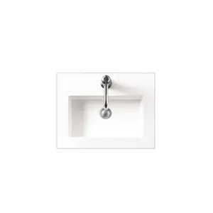 James Martin CSP-S2016-WG Composite Countertop 20"W x 15.4" D Sink , White Glossy