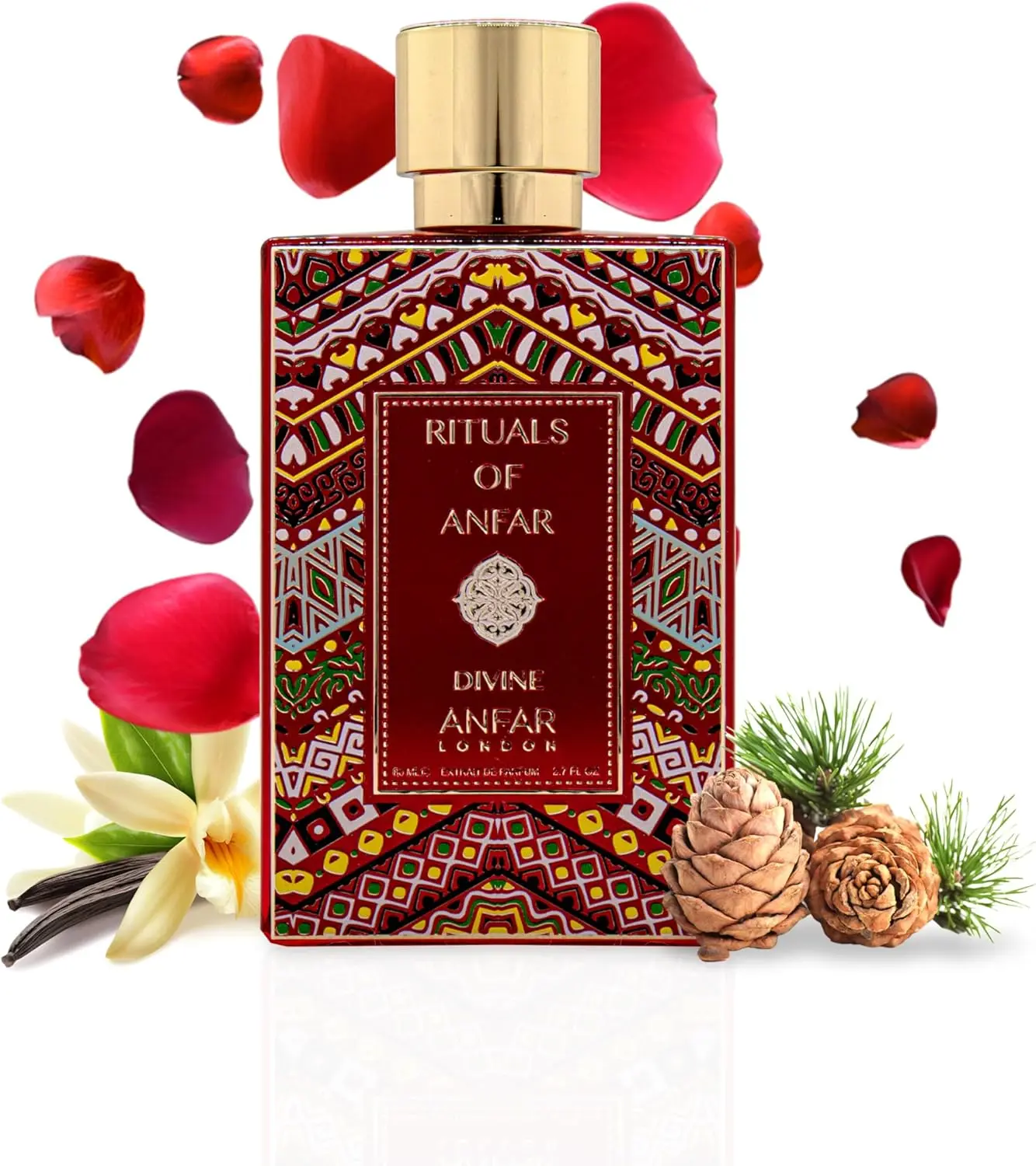 Anfar London Rituals of Anfar Divine Extrait De Parfum Spray for Women 2.7 oz Luxurious Exotic Blend with Warm Spicy & Floral Notes