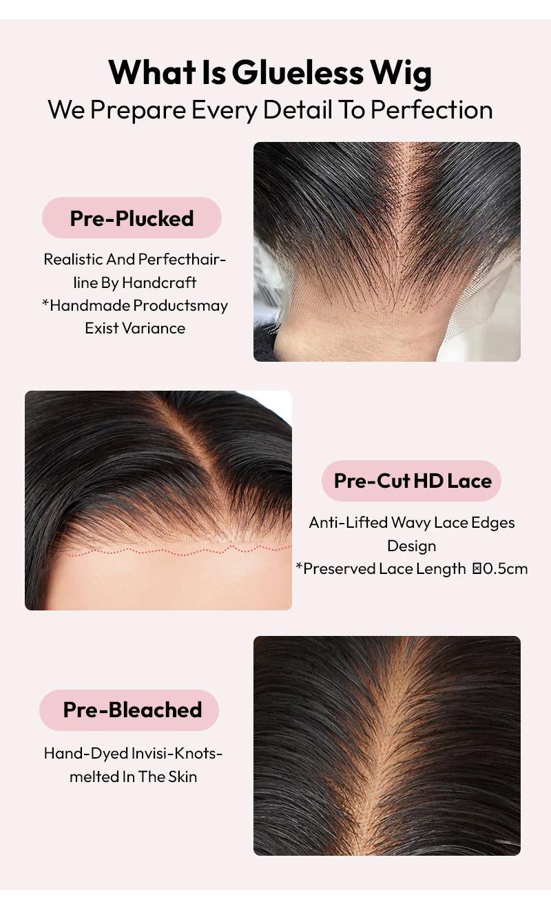 West Kiss Ready Go Glueless Wig Straight 7x4 Closure Wig Human Hair Pre Plucked Natural Hairline 7x5 Closure Wig