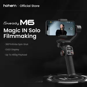 Hohem iSteady M6 Gimbal Stabilizer for Smartphone, 3-Axis Phone Gimbal, Phone Stabilizer for Video Recording(Without AI Track) gimbal for Android & iPhone 17 series