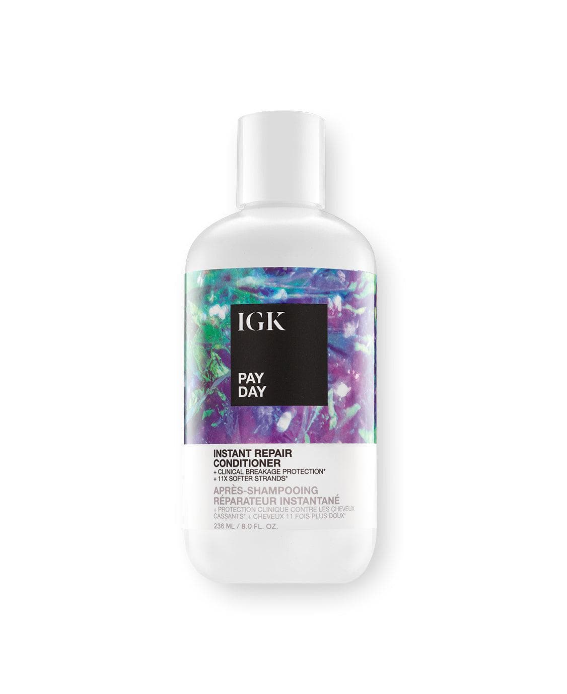 IGK Repair Bundle - Antisocial Dry Hair Mask, Expensive High Shine Gloss Treatment, Cash In Repair Serum, Pay Day Shampoo & Conditioner Set for Damaged Hair Care