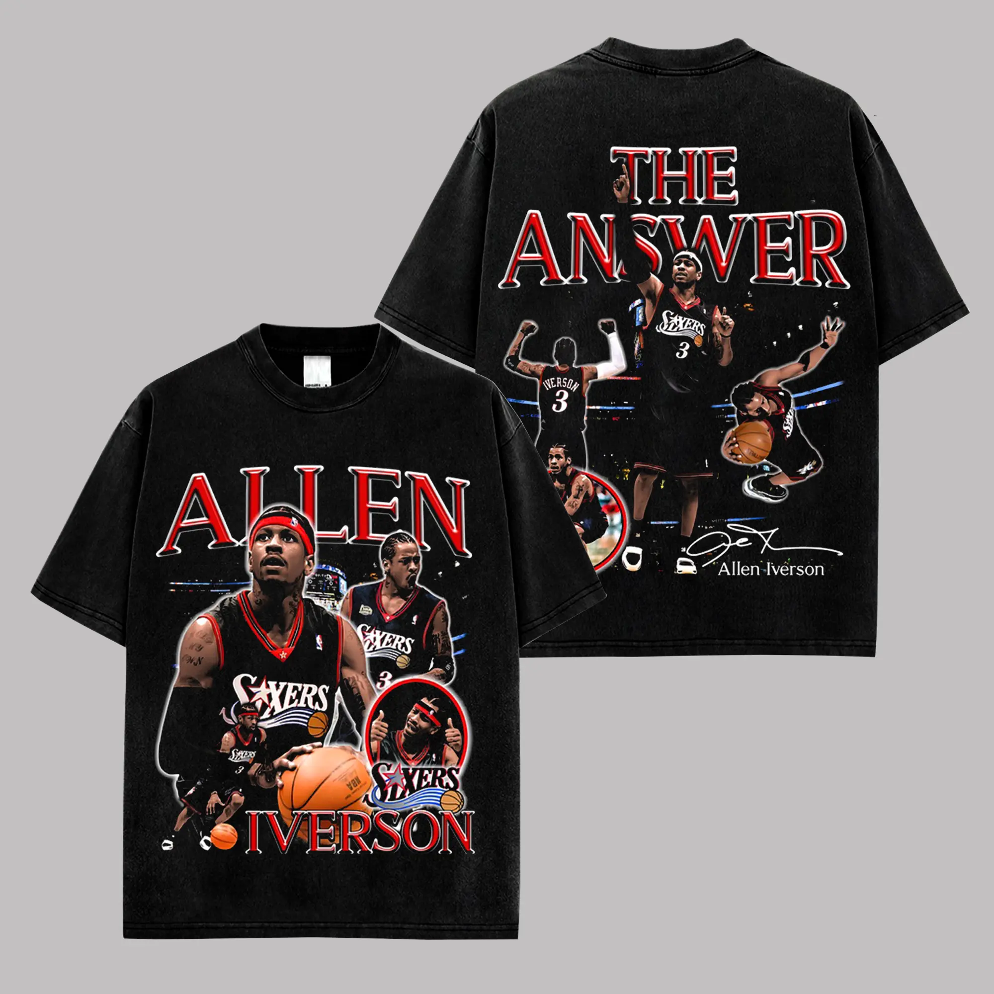 he Answer 3 Vintage Basketball Graphic Tee, Retro Philly Legend Shirt, Crossover Guard Streetwear T-Shirt, Oversized Sports Fan Tee, Classic Game Day Cotton Shirt