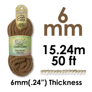 Cotton Craft Cord 6mm Cotton Craft Cord 6mm