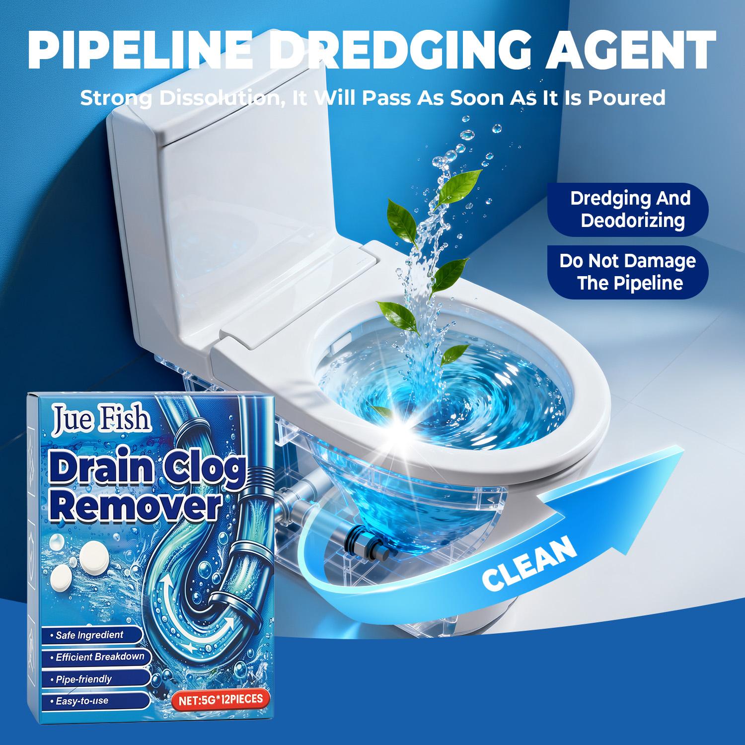 Strong Drain Effervescent Tablet for Kitchen & Bathroom Pipes, Dissolves 200 Clogs, Kills 99% Bacteria, Removes Odors, Unscented, 1 Box Strong Drain Effervescent Tablet for Kitchen & Bathroom Pipes, Dissolves 200 Clogs, Kills 99% Bacteria, Removes Odors, Unscented, 1 Box