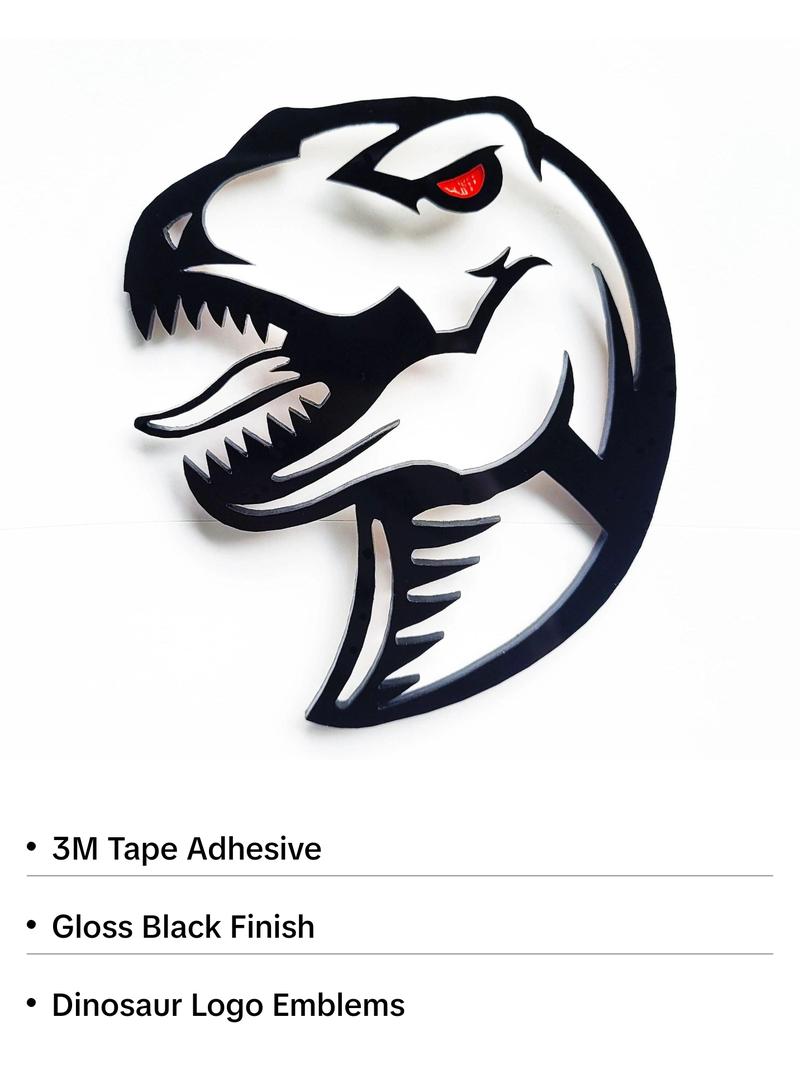 2x Raptor Dinosaur Redeye Badge Logo Emblem for Ford F150 Raptor Dodge TRX RAM