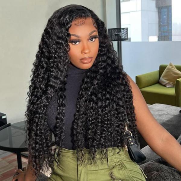 Wiggins Hair Deep Wave Ready To Go Glueless Wigs Human Hair Pre Cut Lace 7x4 & 7x5 Clsoure Wig & Pre Bleached 13x4 Lace Front Wig Pre Plucked Hairline