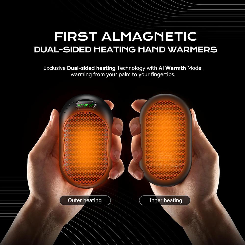 6000mAh Rechargeable Hand Warmers | Heat Levels (113–131°F) | Quick Heating Pocket Heater | Reusable Electric Hot Hands for Outdoor Camping Skiing | Valentine & Birthday Gift for Men Women