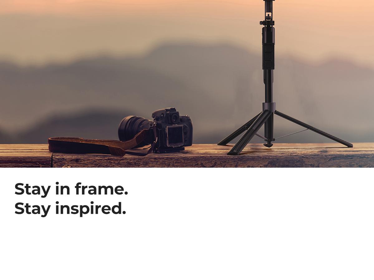 K&F CONCEPT Up to 71" Face Tracking Tripod Selfie Stick| 360° Rotation + Bluetooth Remote + Stand| 2 Fill Lights (Optional)| Black/White Textured (White Same as Black), for Travel/Live Streaming/Vloggers