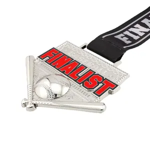MED26 4'' Baseball Silver Finalist Medal