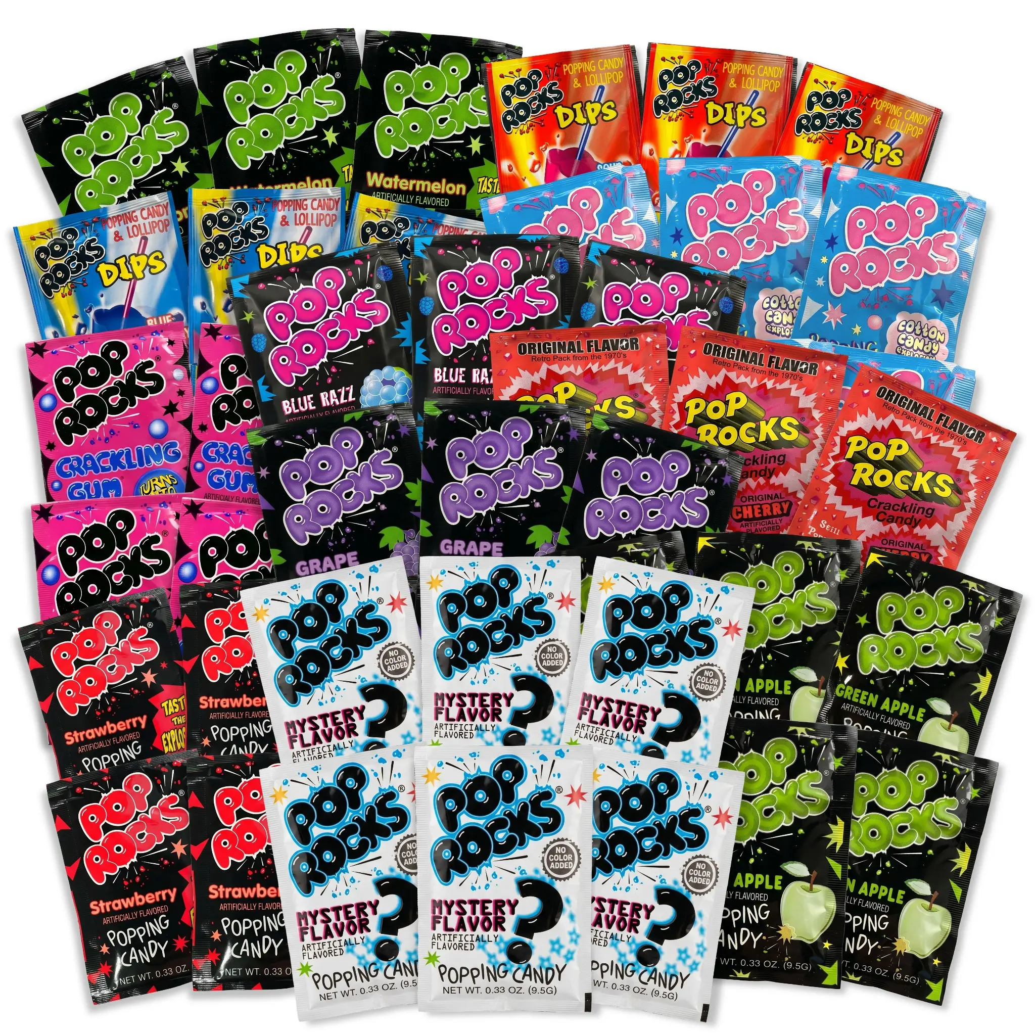 Pop Rocks Popping Candy, Gum & Dips 6 Pack Choose Flavor Cherry, Blue Razz, Cotton Candy & More