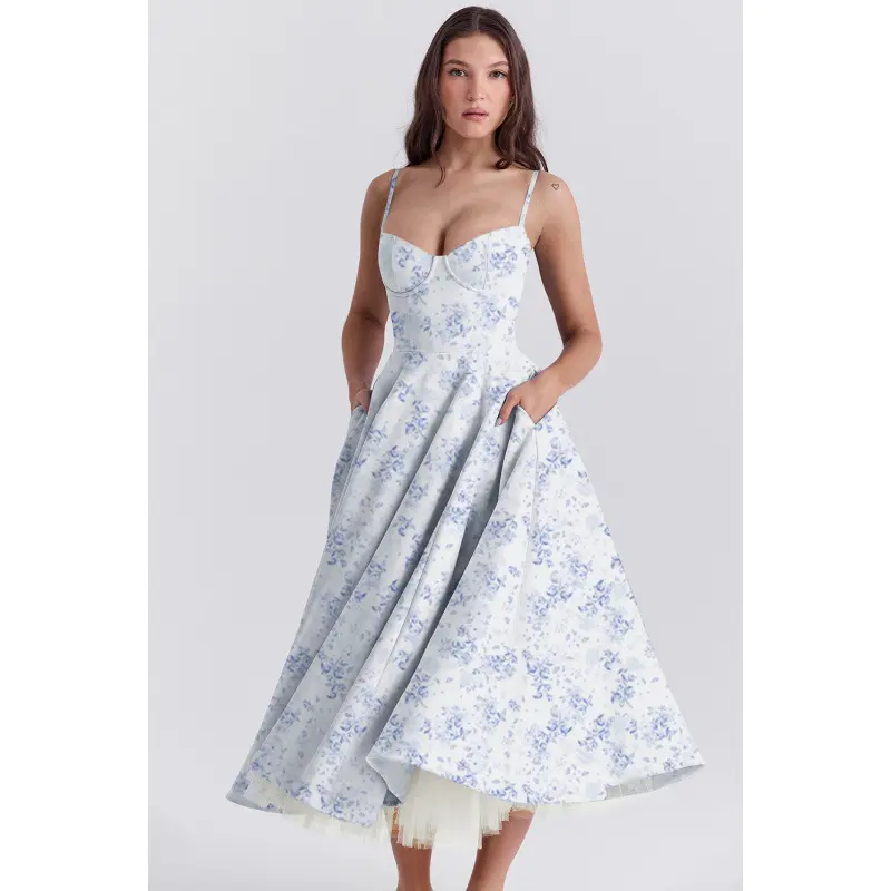 Blue patterns on white background