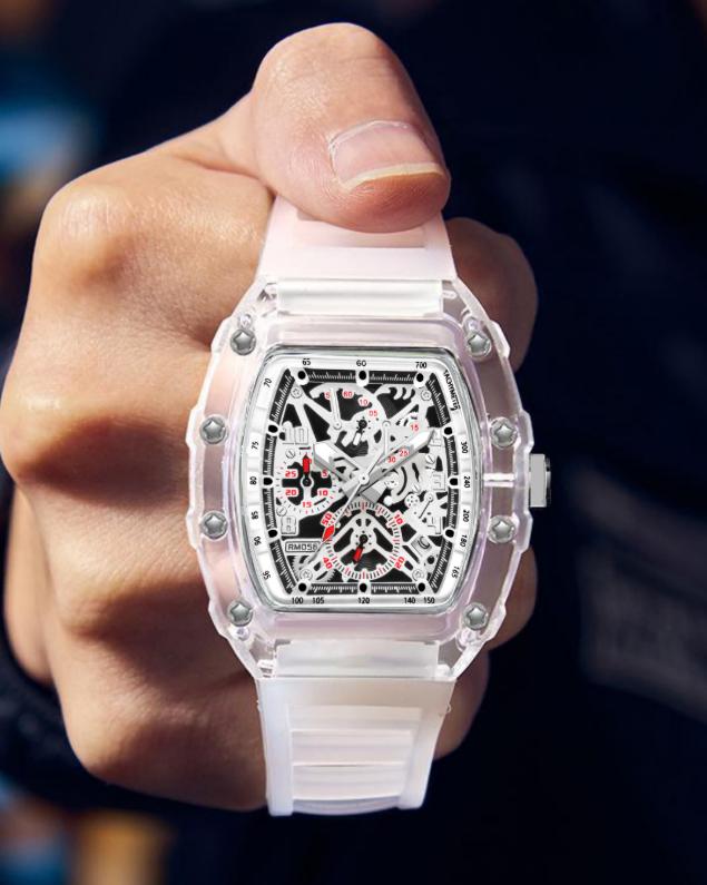 【Buy 3 get 1 gree】Men's quartz watch, mechanical style, fashionable casual sports, fully automatic quartz hollow glowing waterproof outdoor luxury men's watch