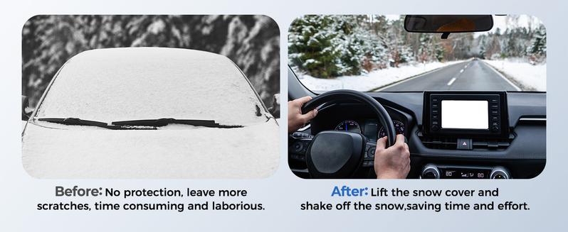 Black Friday Deal-FLORICH Car Windshield Cover Snow & Sun Protector - Foldable Anti-Frost & UV Guard with Side Mirror Covers for Quick Setup Universal Fit for Car Truck SUV Van MPV windshield cover car cover for snow sunshade anti-snow