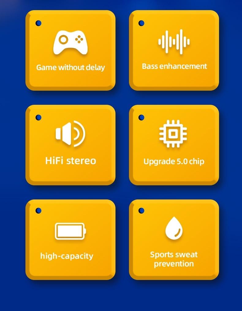 Lenovo TH10 Over-Ear Wireless Headphones with Bluetooth 5.0, Zero-Delay 3D Hi-Fi Stereo Sound, Telescopic Foldable Design for Comfortable Wear, Sweat-Resistant Sports Headset for Music & Calls