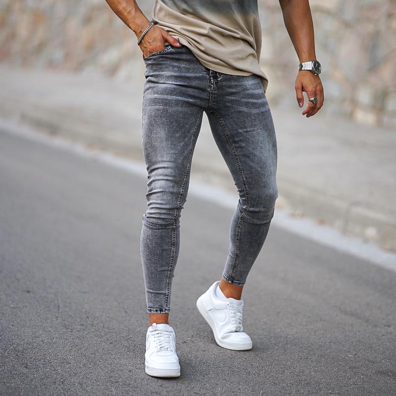 GINGTTO Men's Skinny Jeans Slim Fit Stretch Elastic Waist Jeans Pants