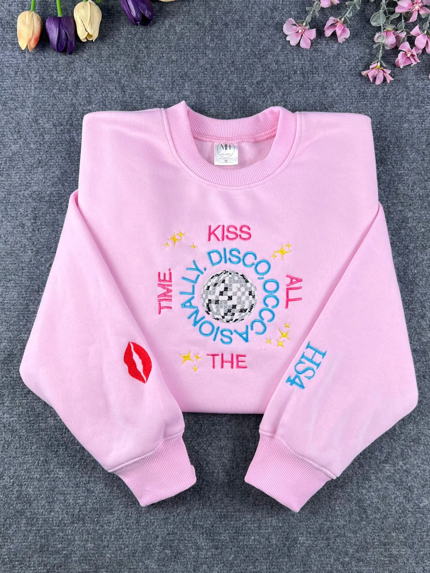 Embroidered  Kiss All The Time. Disco, Occasionally  Album  Hoddie , New Album hoddie,  Music Album