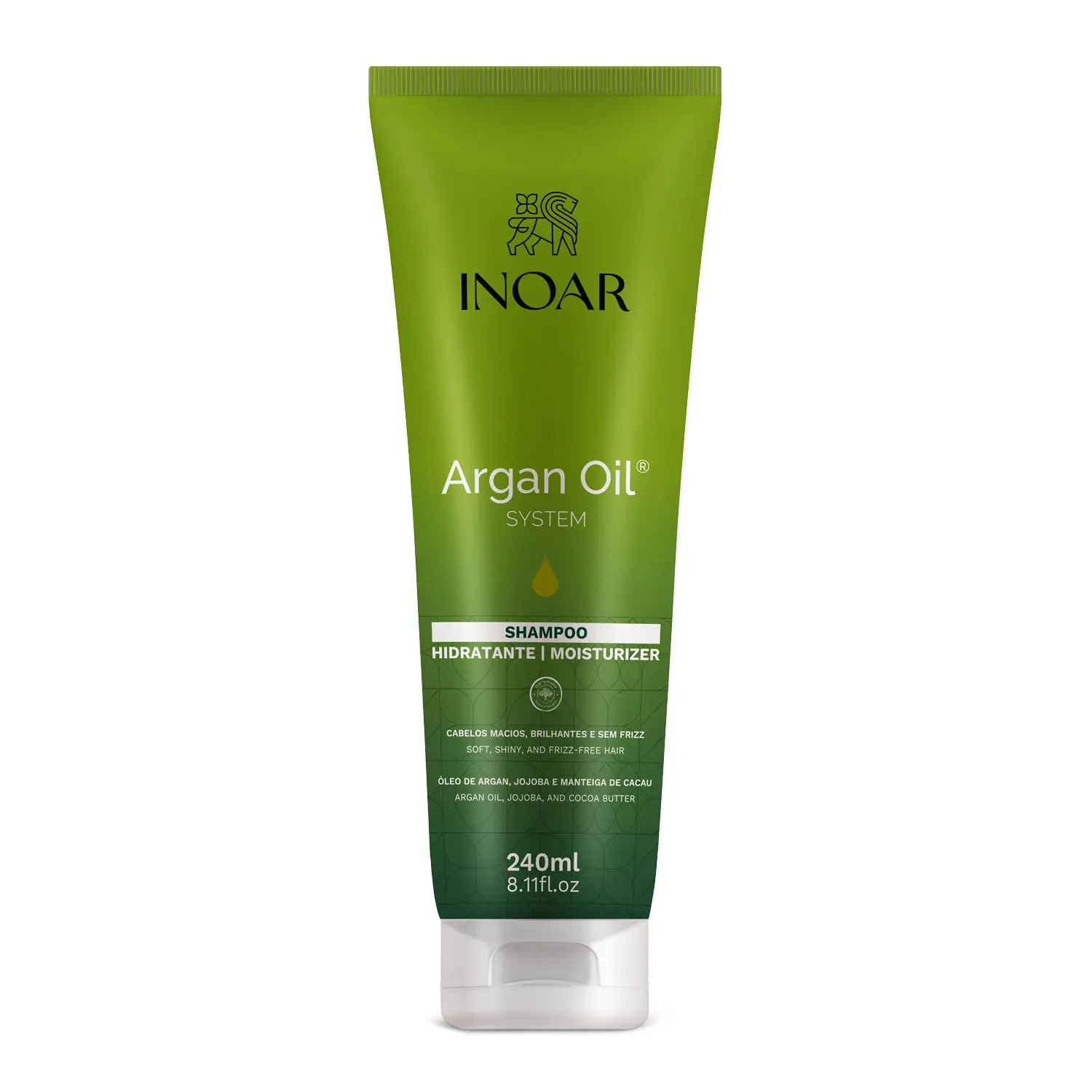 INOAR Argan Oil Hydrating Shampoo – Frizz Control & Shine for Dry Hair. Repair, Moisturize & Shine Boost (240ml)