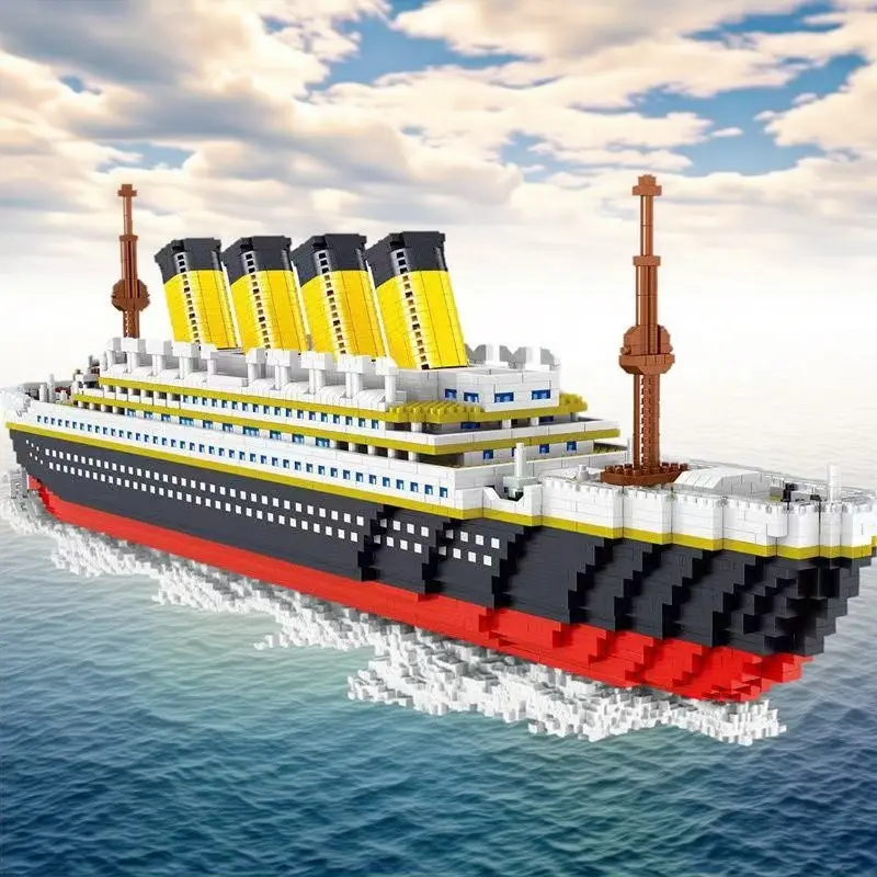 Titanic Building Block Model Kit, Brick Set, Building Blocks Model, Large Cruise Ship 3D Puzzle, Creative Art Collection Display, Birthday Valentine's Gift, DIY Project, Building Set, DIY Assembly Kit