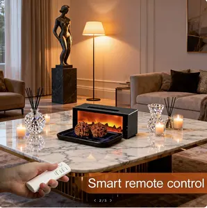 Dynamic Flame Humidifier with Color Changing Light & Remote, Large Water Tank with Massage Hand Ball for Bedroom, Desk aroma life shop natural diffuser