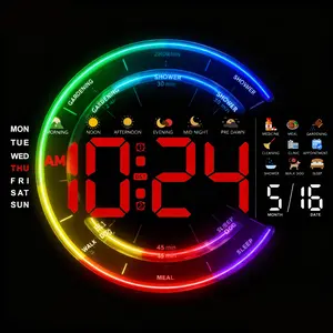 Ultimate Large Digital Alarm Clock with Auto-Dim & Night Light | 12 Reminders + 15 Alarms for Seniors & Memory Support | Remote Control, Easy-to-Read Display, Green LED