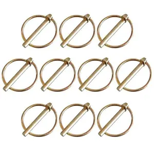 10 Pcs 1/4" Lynch Pin, Heavy Duty Lynch Pin Assortment Kit Lock Pin Clips for Farm Tractors Trailers Trucks Mower (5.8x45mm)