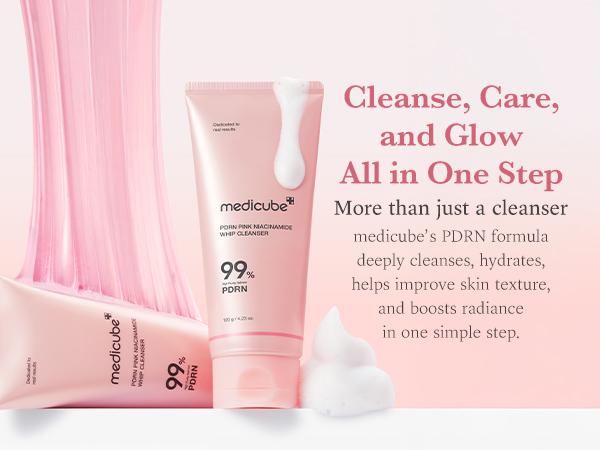 [medicube official] PDRN Marshmallow Whip Cleanser | Face Wash, Cleansing Foam for Pore Care & Uneven Skin Tone | Gentle Daily Deep Cleansing | Hydrating and Nourishing Facial Cleanser | Korean Skincare | 4.2 oz